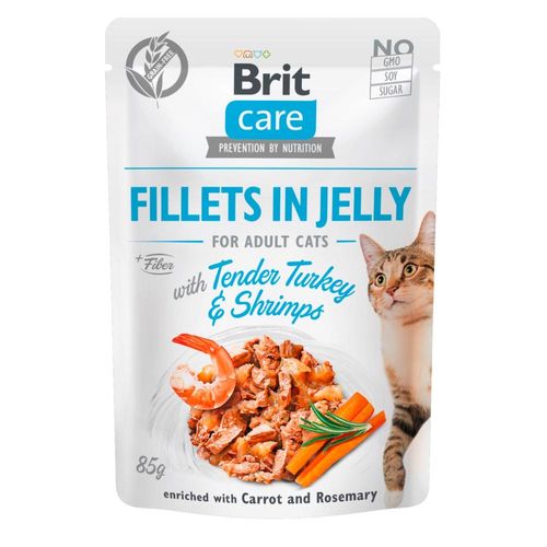 Brit Care Cat Brit Care Cat - Filets en gelée - Dinde & Crevettes 85g - MyStetho Veterinary
