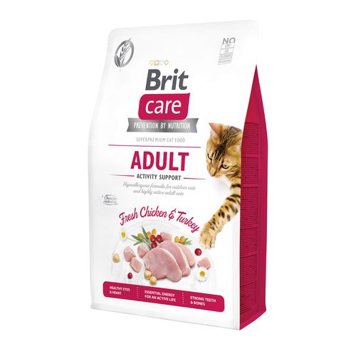 Brit Care Cat Brit Care Cat Sans Céréales - Adulte - Soutien de l'activité 2kg - MyStetho Veterinary