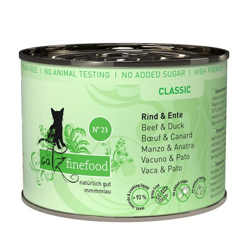 Catz Finefood No. 23 avec boeuf & canard, 200g Delphin-Amazonia