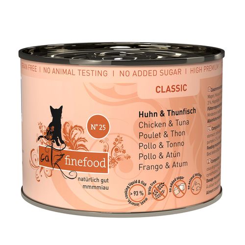 Catz Finefood No. 25 avec poulet & thon, 200g Delphin-Amazonia