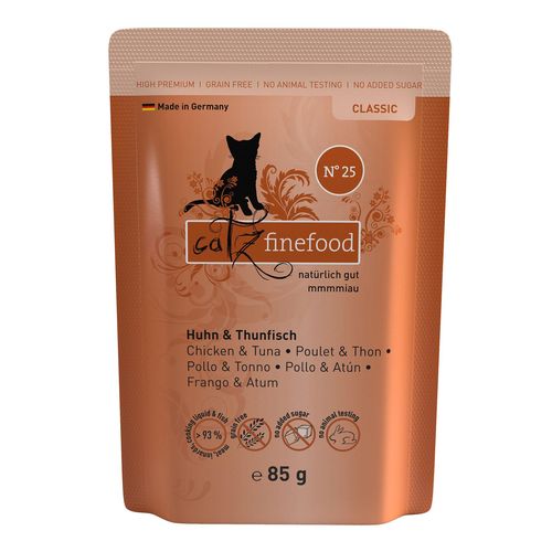 Catz Finefood No. 25 avec poulet & thon, 85g Delphin-Amazonia
