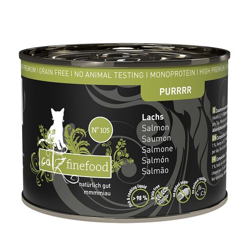 Catz Finefood Purrrr No. 105 avec saumon, 190g Delphin-Amazonia