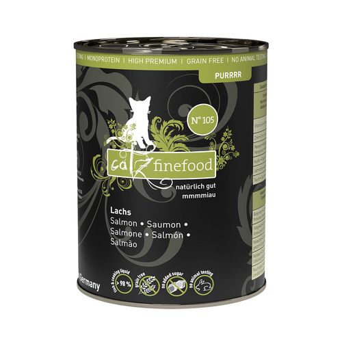 Catz Finefood Purrrr No. 105 avec saumon, 375g Delphin-Amazonia