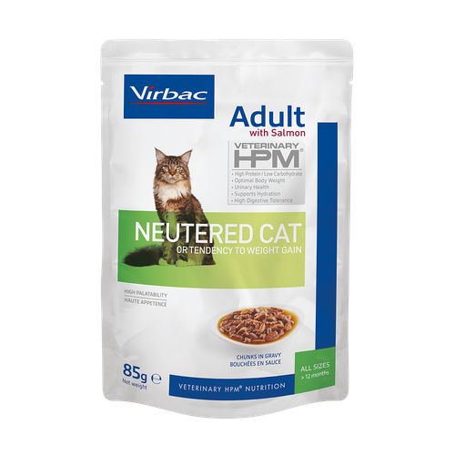 HPM Adult Cat Salmon Neutered 85 g Virbac