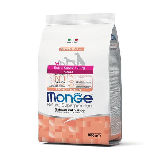 Monge Dog Adult Extra Small saumon & riz Delphin-Amazonia