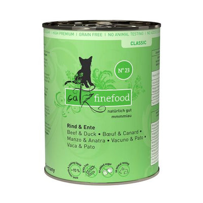 Catz Finefood No. 23 avec boeuf & canard, 400g Delphin-Amazonia 