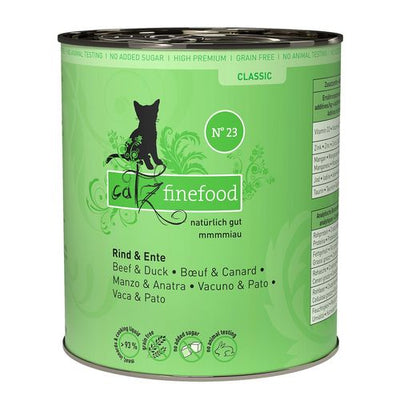 Catz Finefood No. 23 avec boeuf & canard, 800g Delphin-Amazonia 
