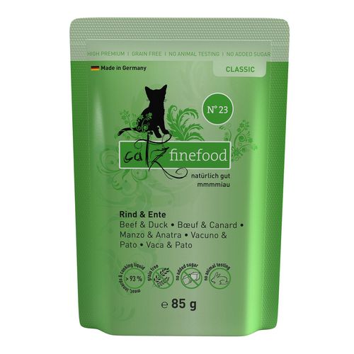 Catz Finefood No. 23 avec boeuf & canard, 85g Delphin-Amazonia 