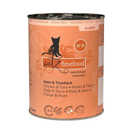 Catz Finefood No. 25 avec poulet & thon, 400g Delphin-Amazonia 