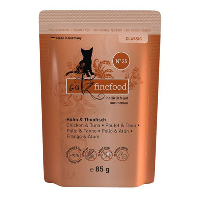 Catz Finefood No. 25 avec poulet & thon, 85g Delphin-Amazonia 
