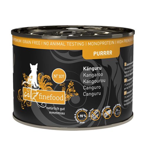 Catz Finefood Purrrr No. 107 avec kangourou, 200g Delphin-Amazonia 