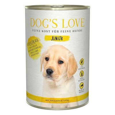 Dog's Love Junior volaille, courgette & pomme 400g - MyStetho Veterinary