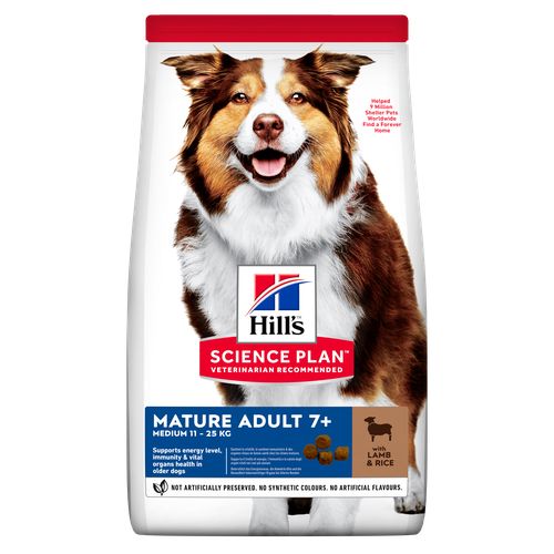 Hill's Science Plan Medium Mature Adult 7+ Lamb and Rice 14 kg - MyStetho Veterinary