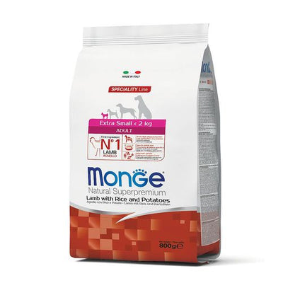 Monge Dog Adult Extra Small agneau, riz & catafalque Delphin-Amazonia 