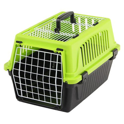 SP transport box Atlas10 open EL green/black 48x33x29cm, without cushion - MyStetho Veterinary
